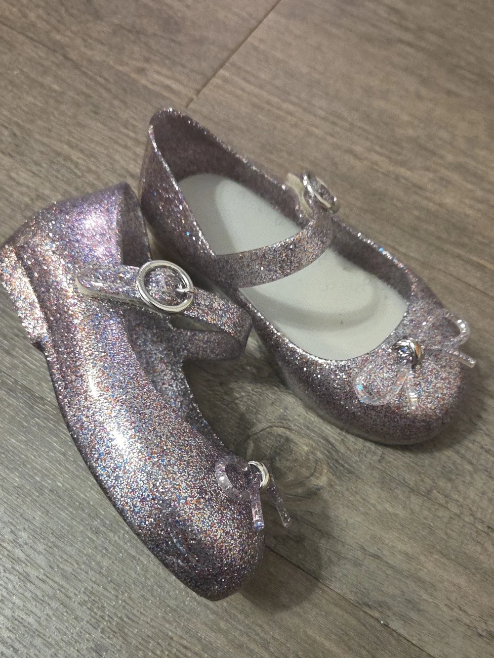 Mini Melissa • Glitter Mary Jane Shoes with Bow